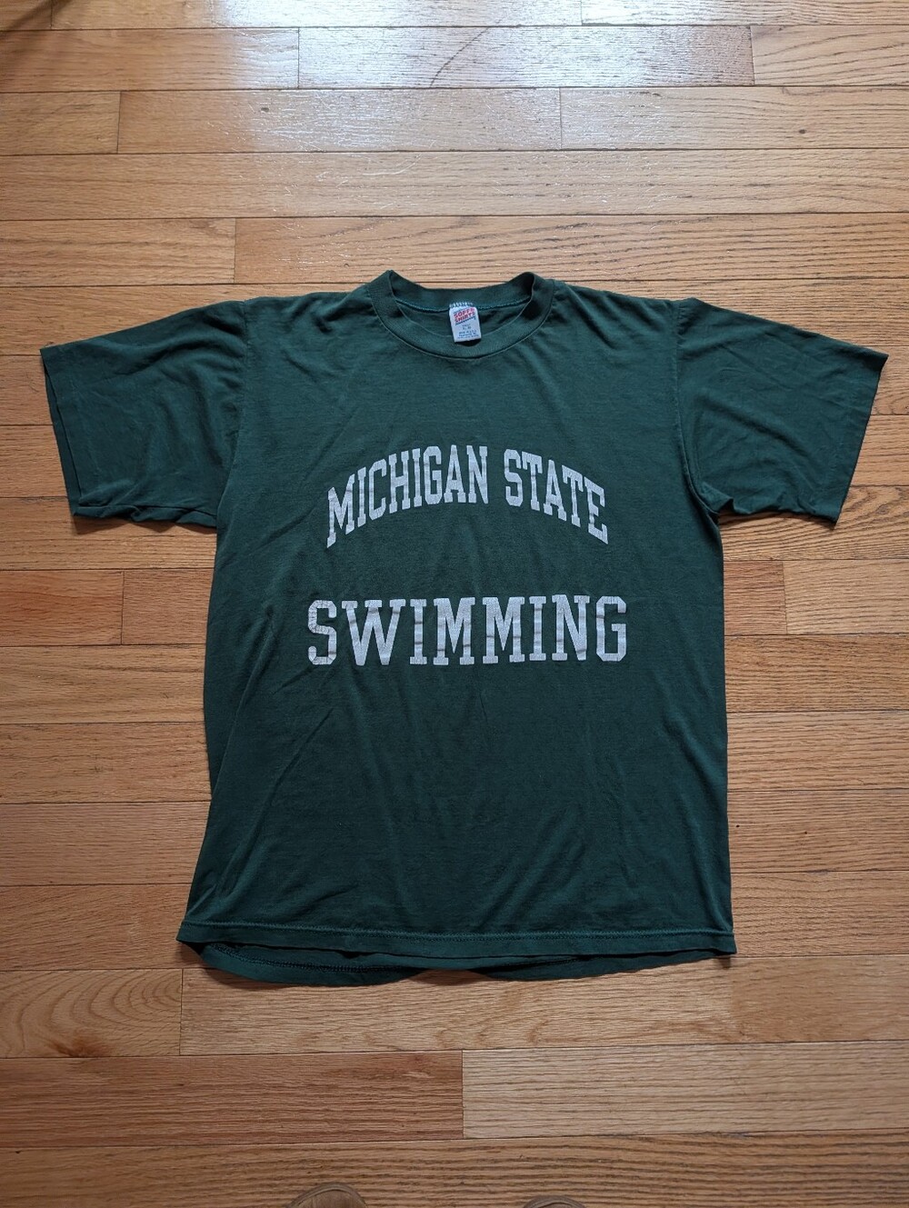 Vintage 90s MSU Michigan State Swimming Team T-shirt Single Stitch USA Retro Vtg